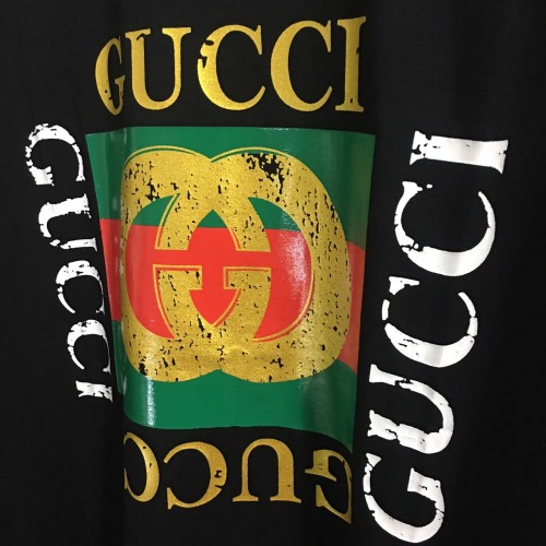 GG Box Logo Glossy Gold Tee Black